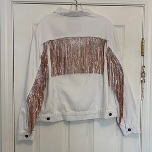 Women's White Jean Jacket - Classic Nashville Collection - size m